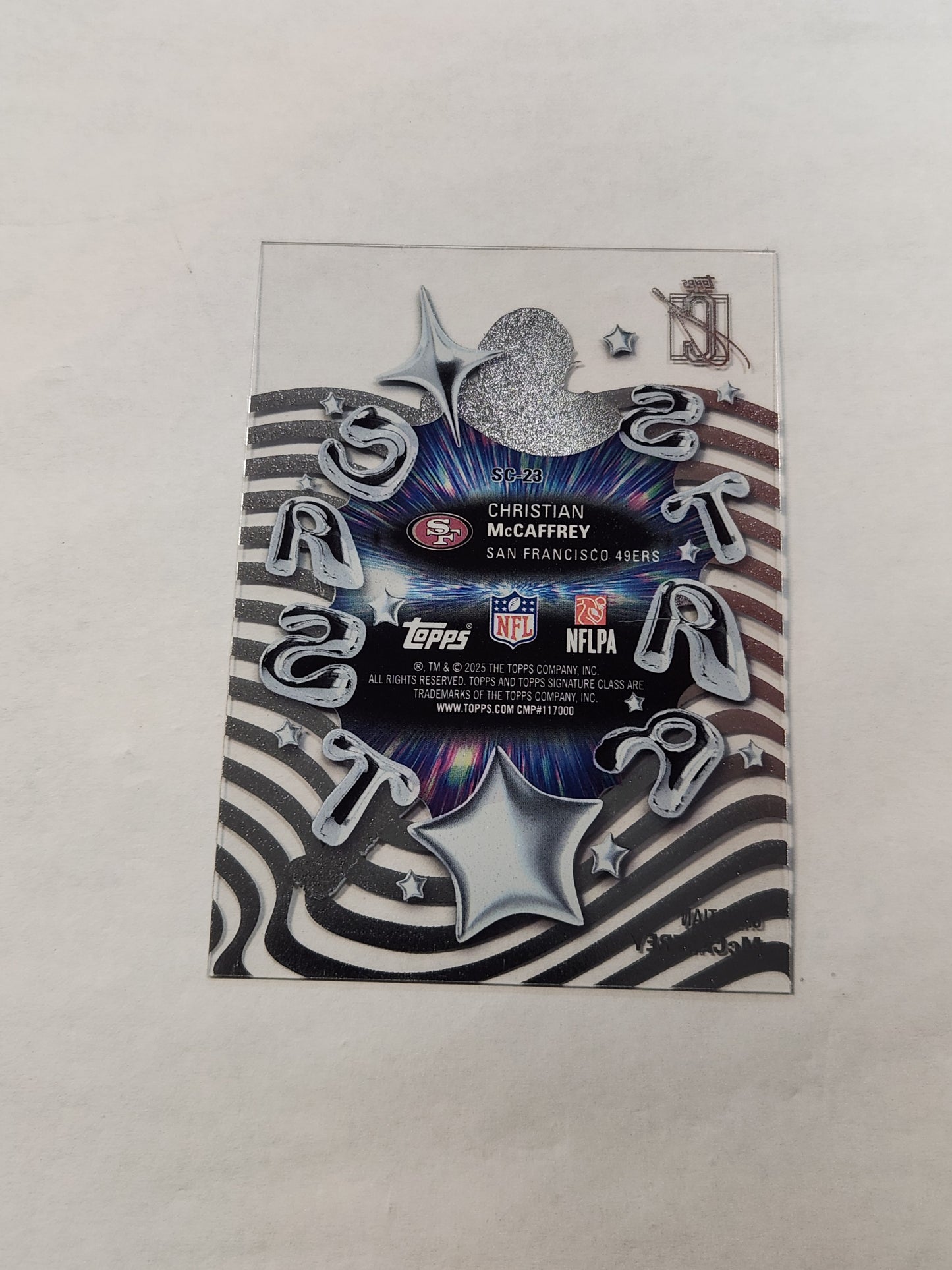 2025 Topps Signature Class Christian McCaffrey Star Cast Acetate Case Hit SSP