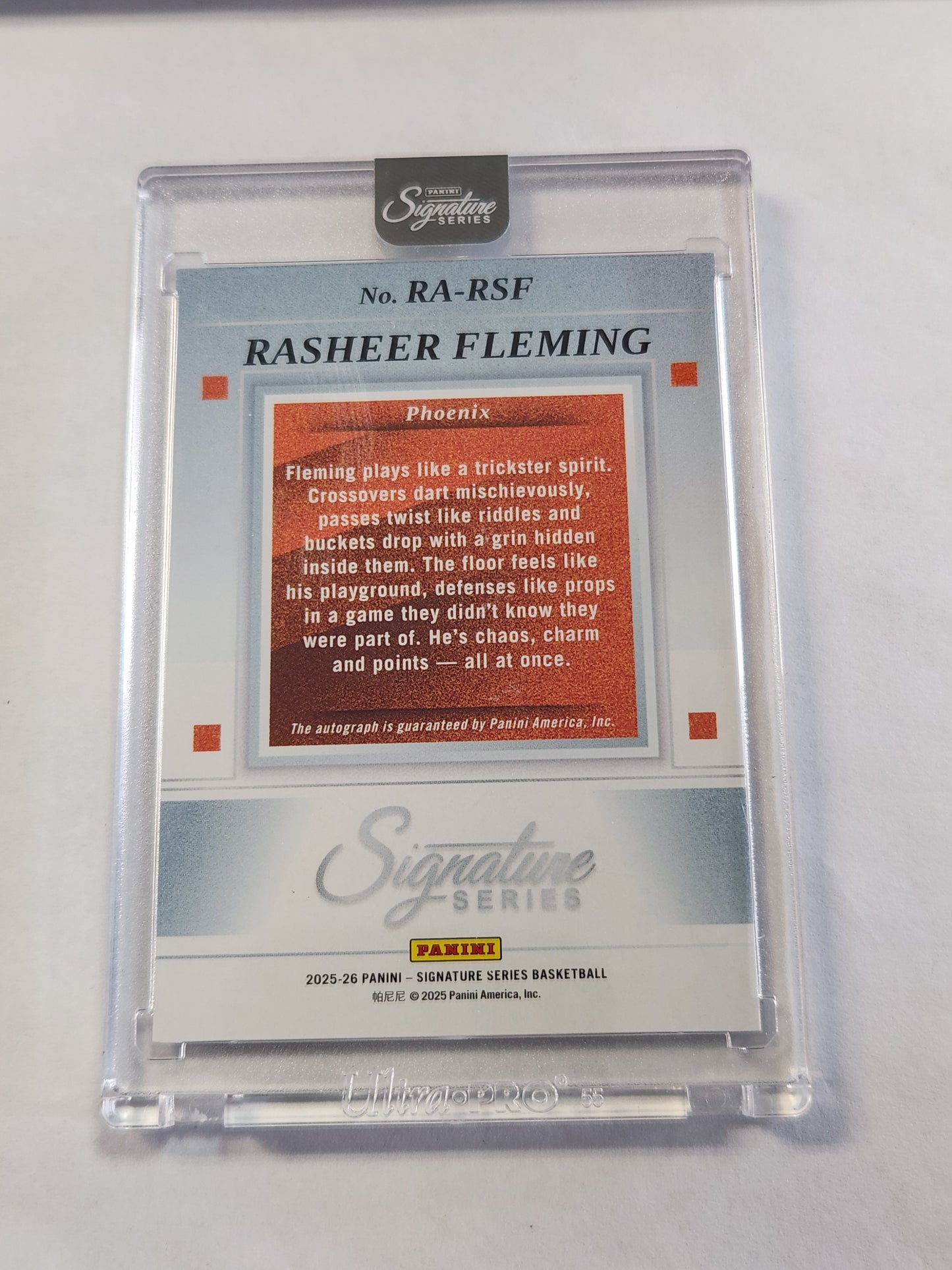 2025 Signature Series Rasheer Fleming Rookie On Card Auto Cracked Ice #/25