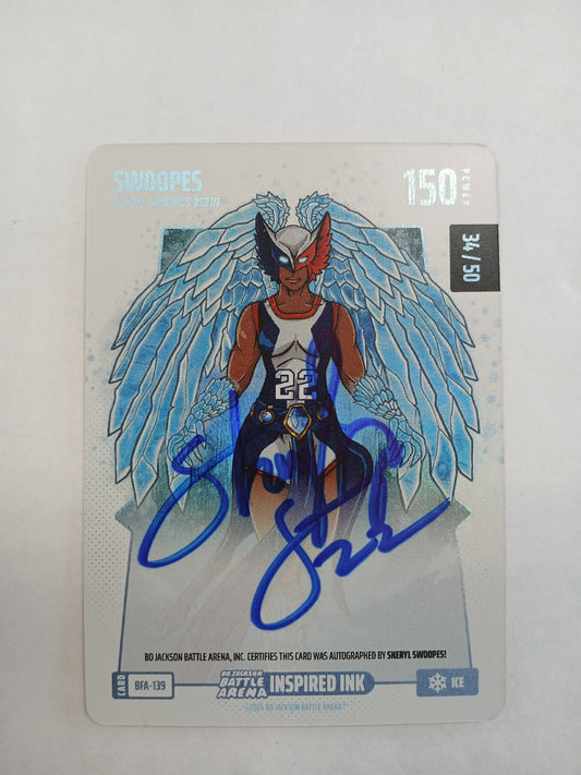 2024 Bo Jackson Battle Arena Sheryl Swoopes Swoopes Inspired Ink On Card Auto Teal #/50