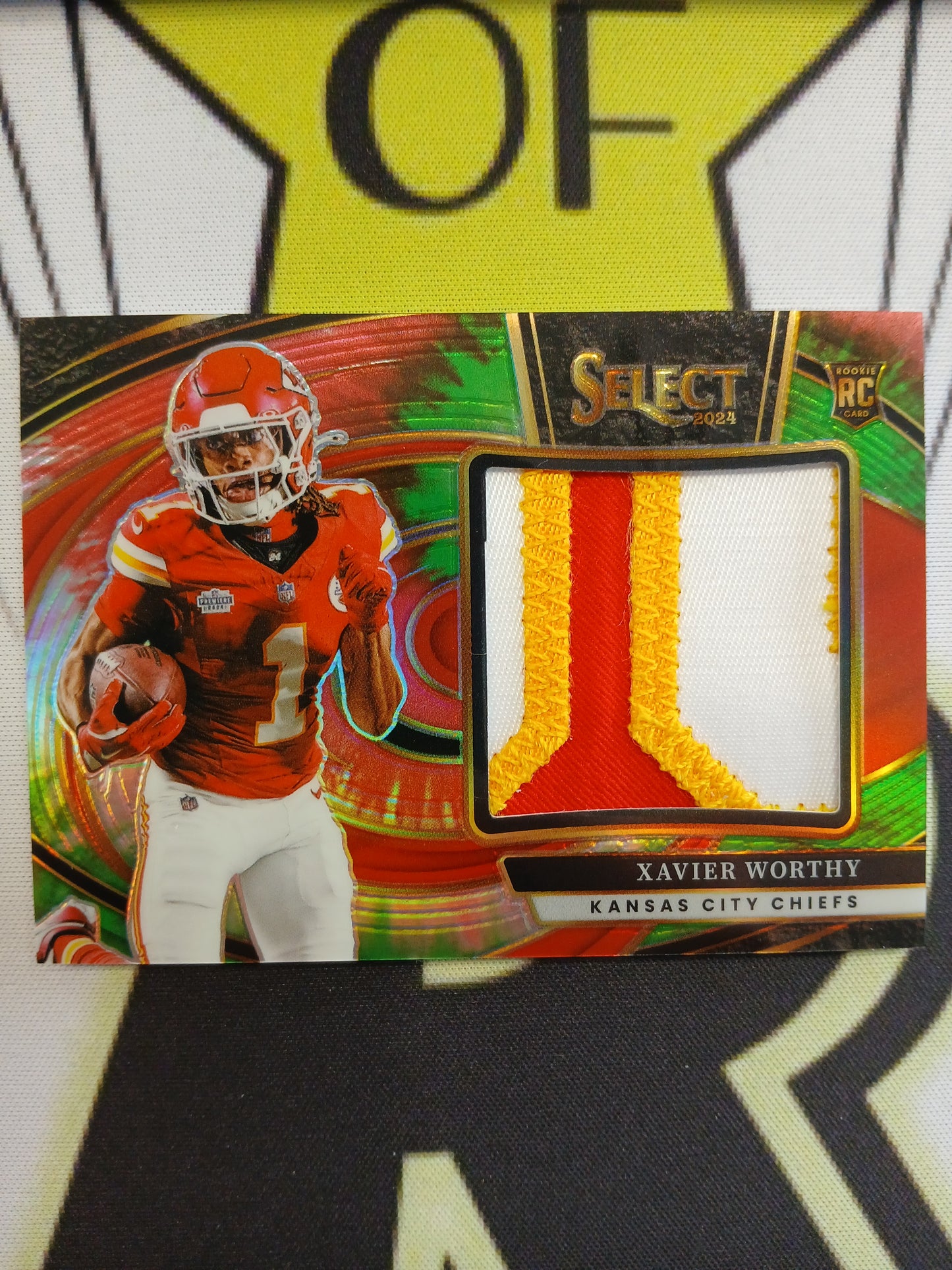 2024 Select Xavier Worthy Rookie Jersey Triple Color Patch Tie Dye Prizm #/25