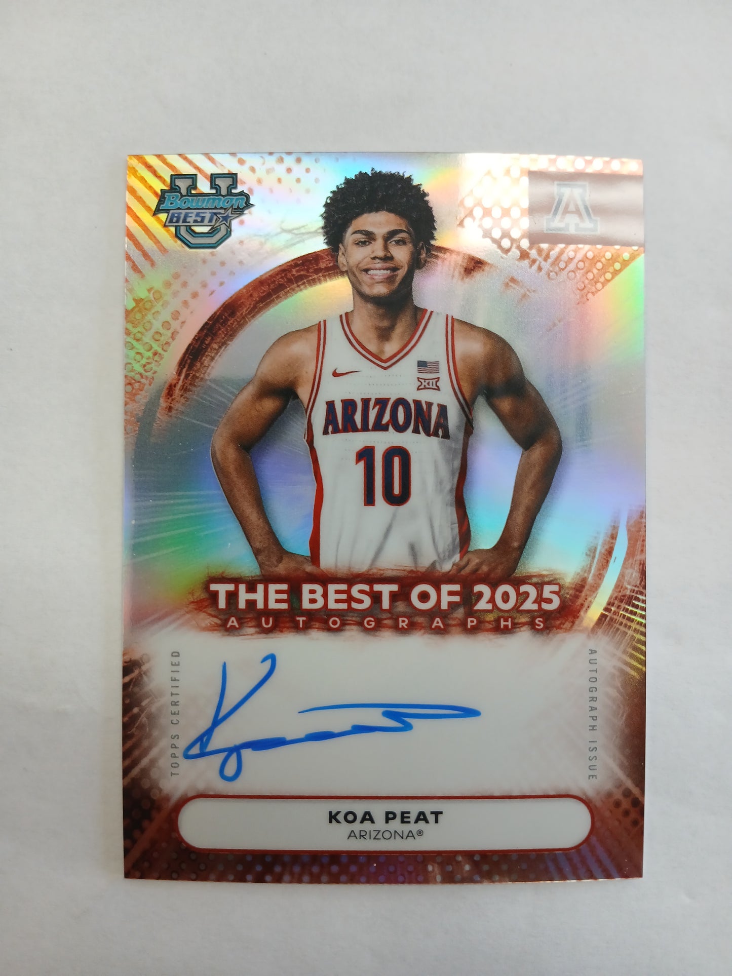 2026 Bowman Best U Koa Peat The Best of 2025 Refractor On Card Auto