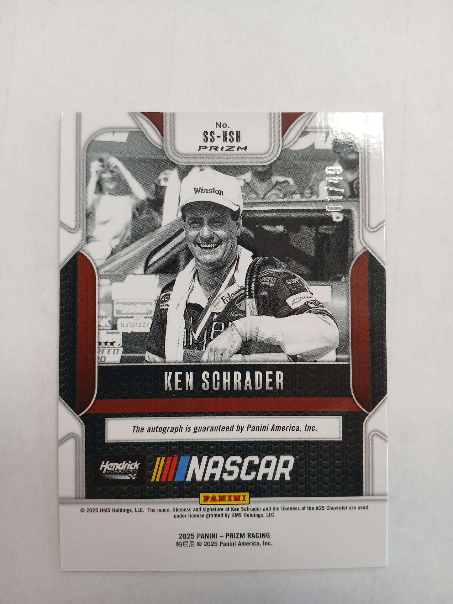 2025 Prizm Ken Schrader Sensational Signatures Blue Prizm Auto #1/49