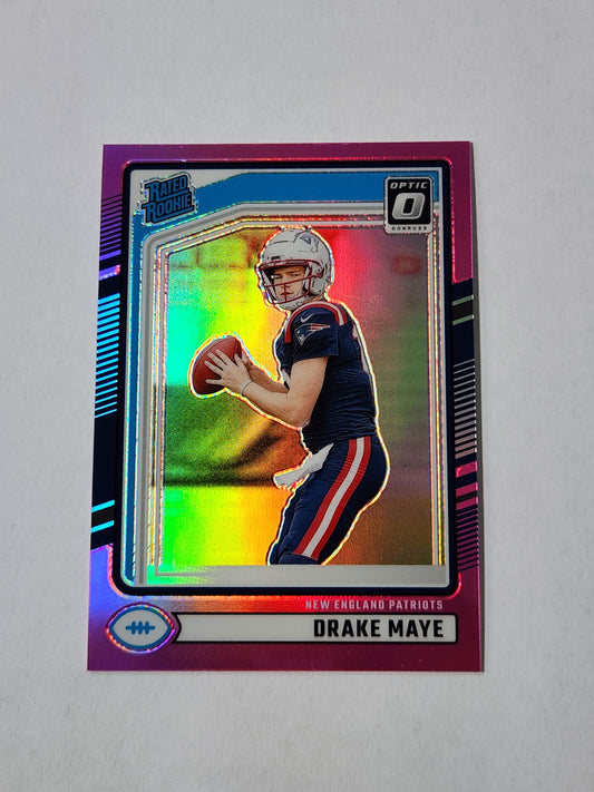 2024 Donruss Drake Maye Pink Rated Rookie Optic Preview