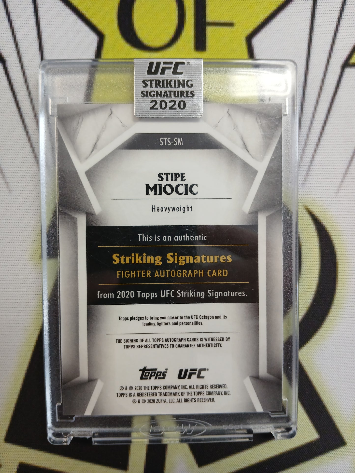 2020 Topps UFC Miocic Striking Signatures Auto #/25