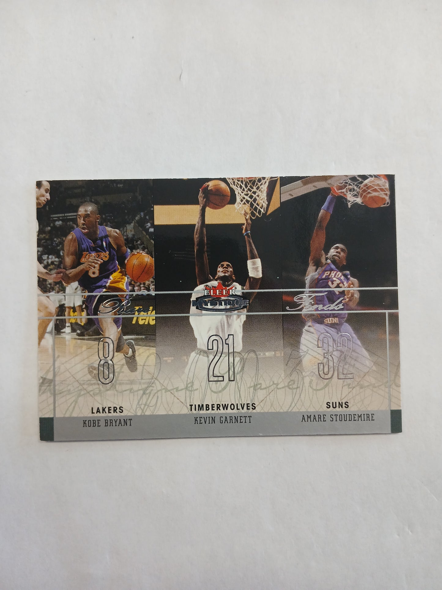 2003 Fleer Mystique Kobe Bryant Kevin Garnett Amare Stoudemire Rare Finds #/500