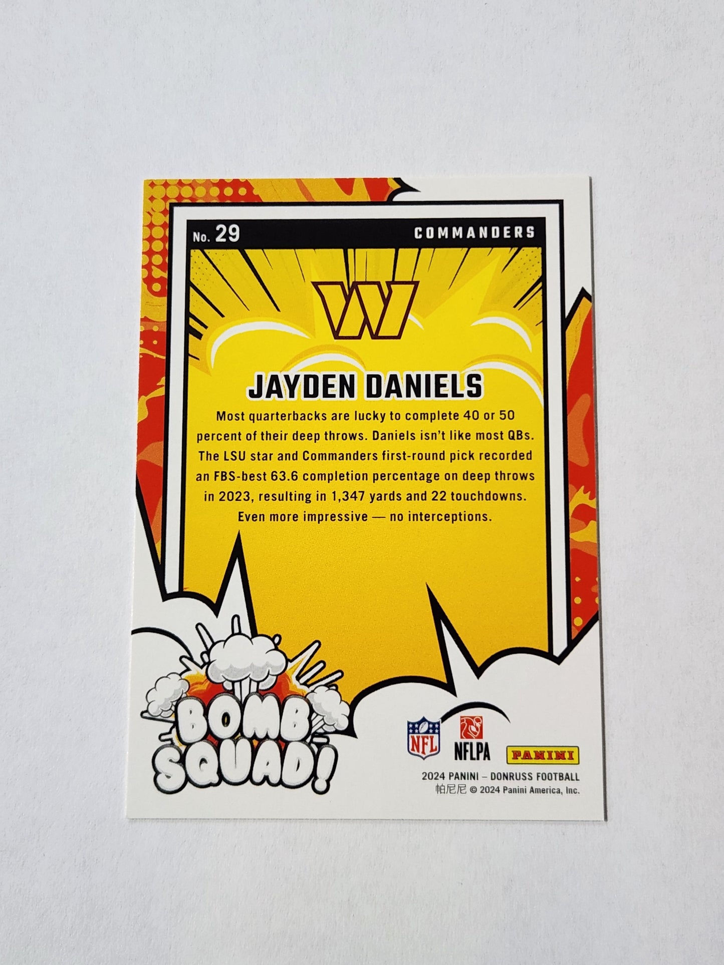 2024 Donruss Jayden Daniels Bomb Squad 29