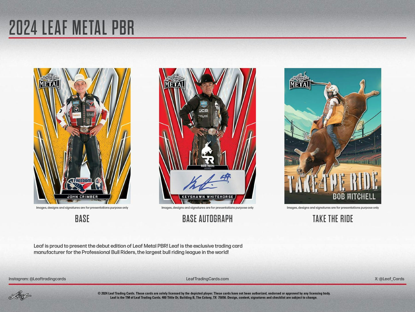 2024 Leaf Metal PBR Professional Bull Riders Hobby Box