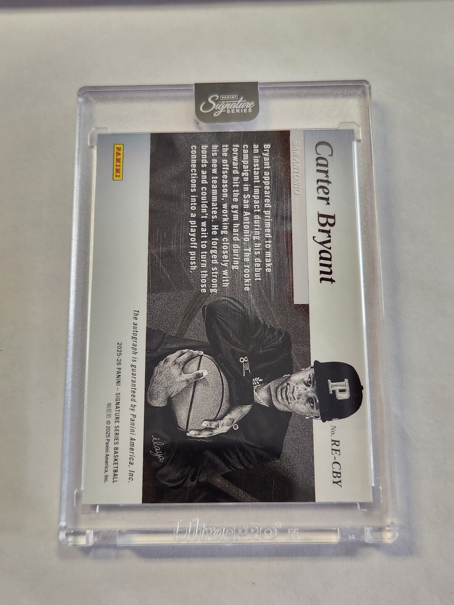 2025 Signature Series Carter Bryant Rookie Endorsments On Card Auto #/25
