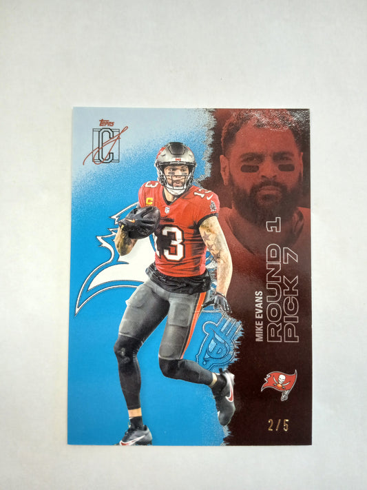 2025 Topps Signature Class Mike Evans Blue #/5