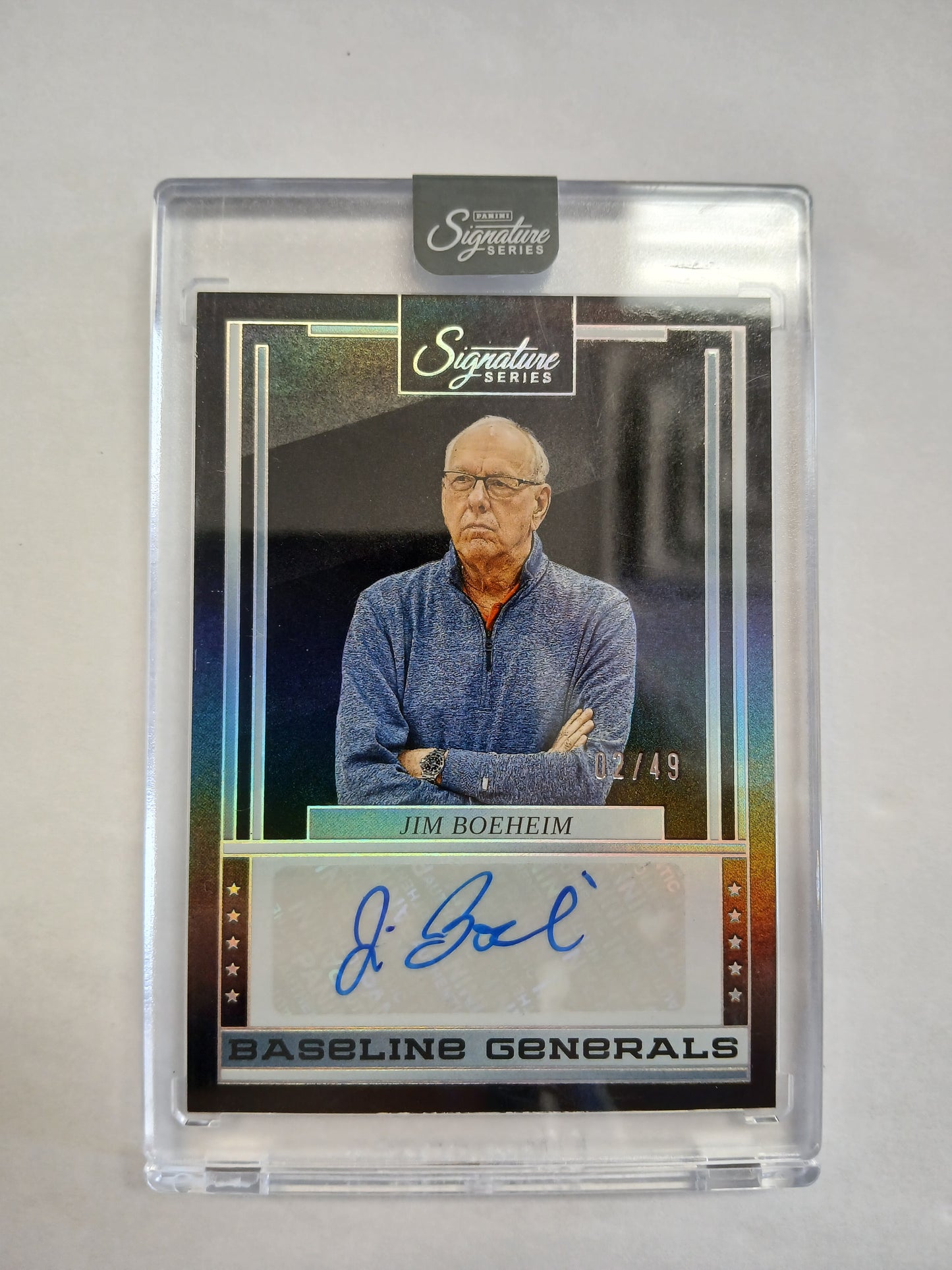 2025 Signature Series Jim Boeheim Baseline Generals Auto #/49