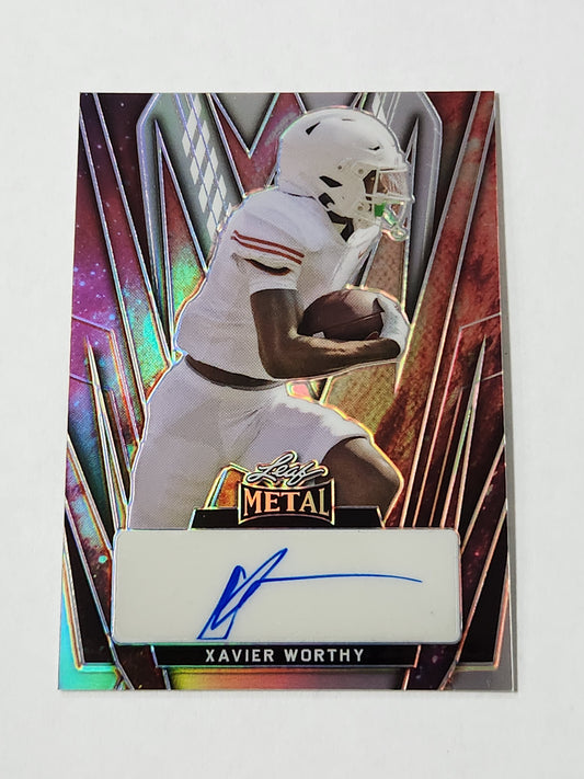 2024 Leaf Metal Xavier Worthy Auto 1/1