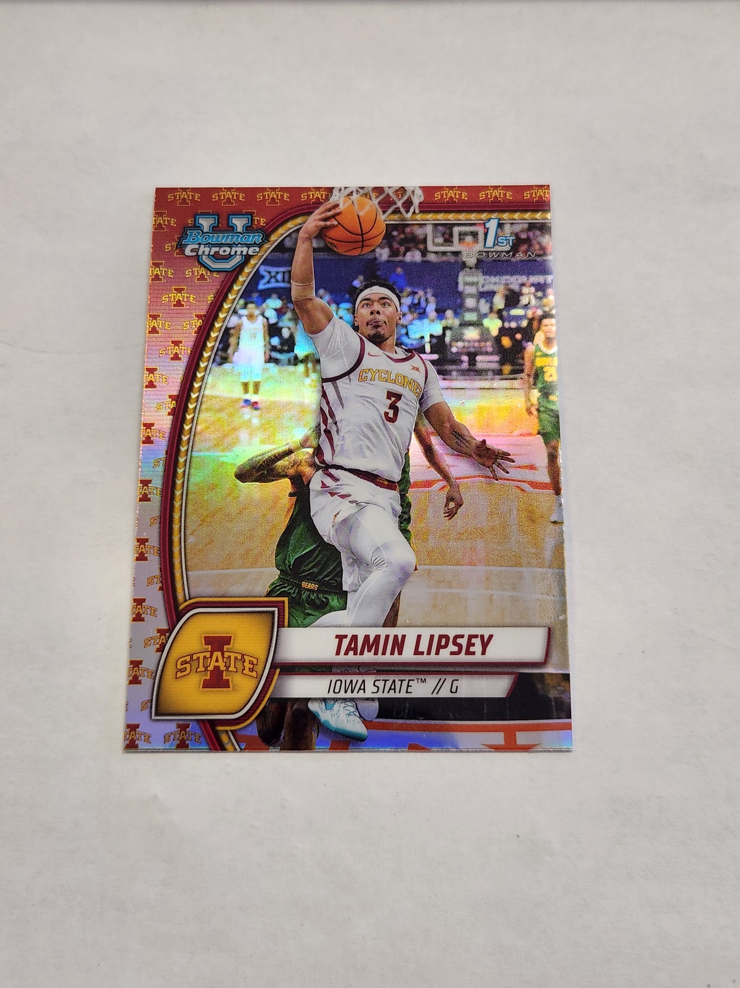2025 Bowman Chrome U Tamin Lipsey Team Logo Refractor SP
