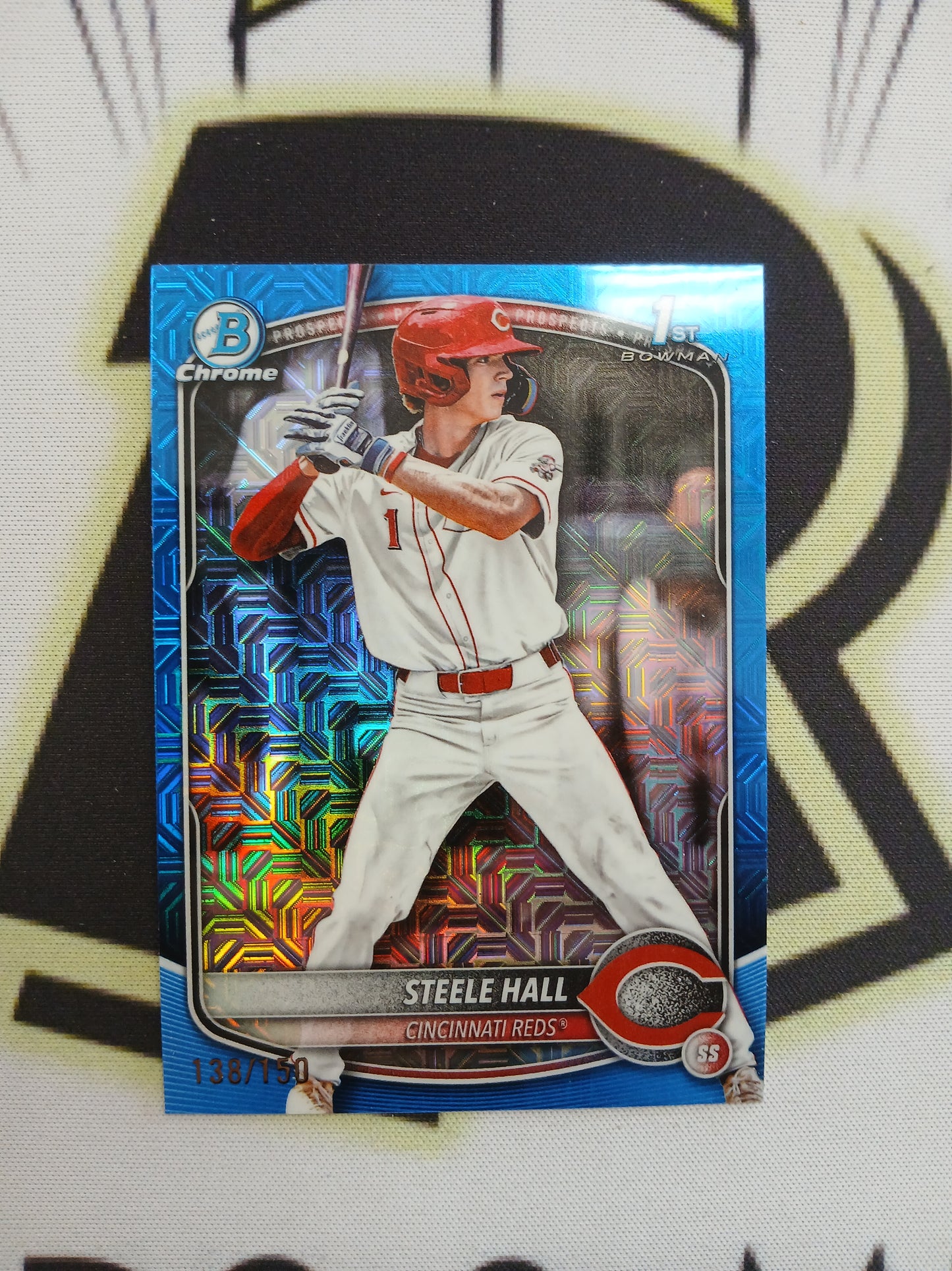 2025 Bowman Chrome Steele Hall 1st First Bowman Blue Mojo Refractor #/150