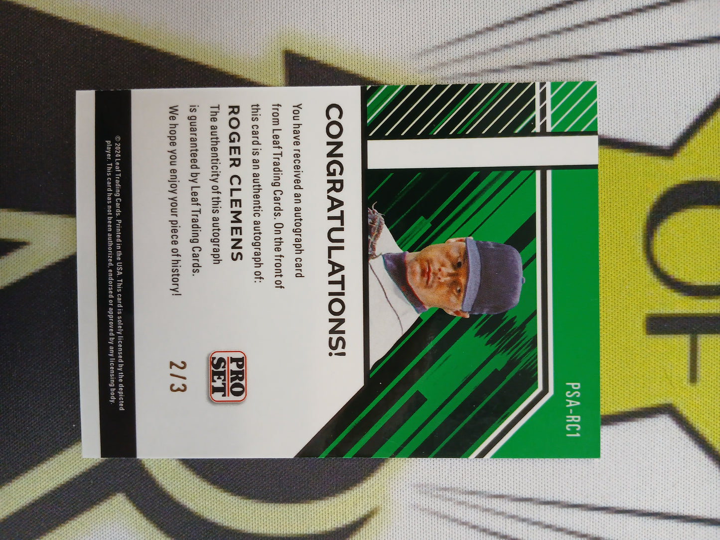 2024 Leaf Pro Set Roger Clemens Silver Auto #/3