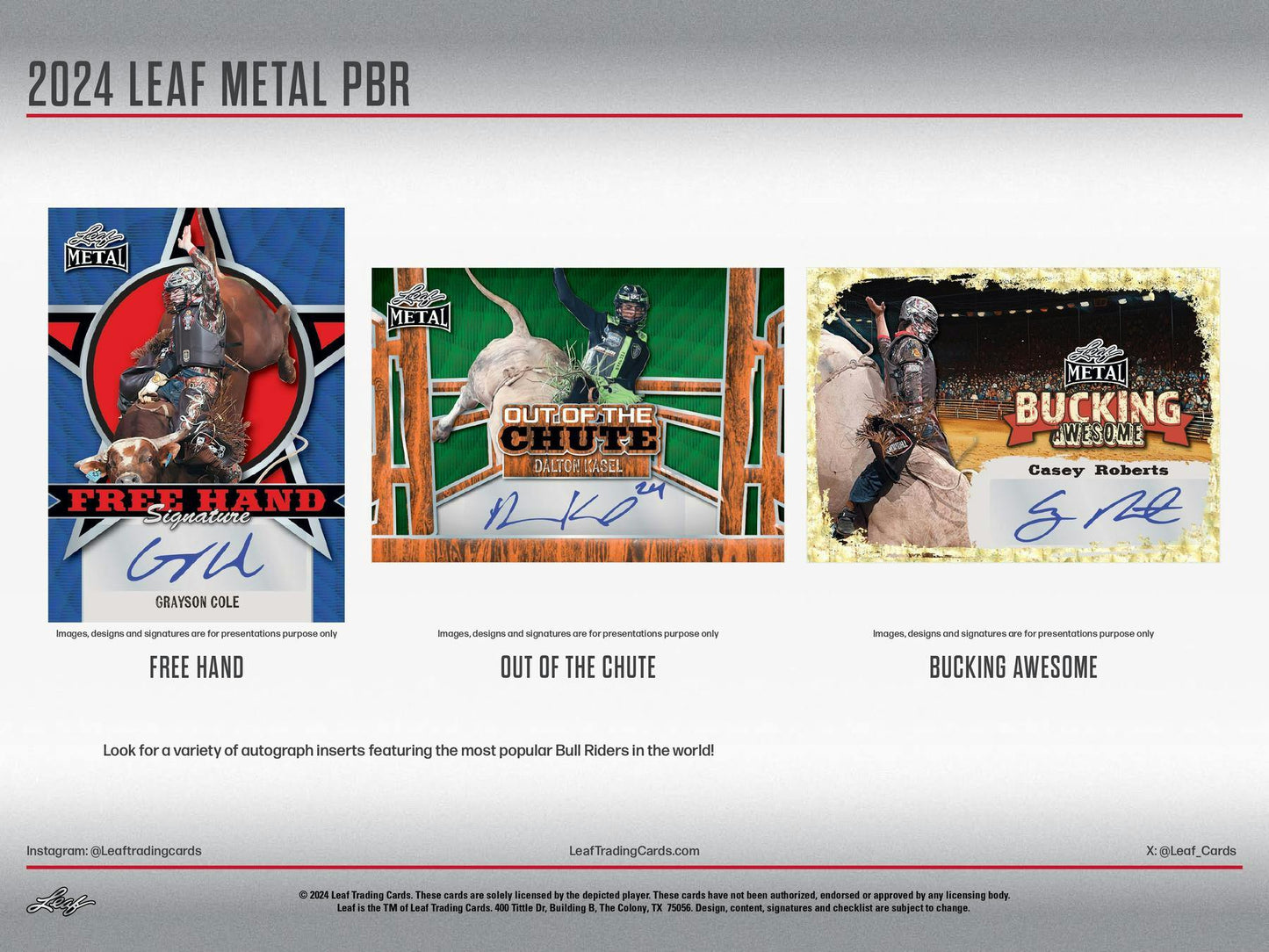 2024 Leaf Metal PBR Professional Bull Riders Hobby Box