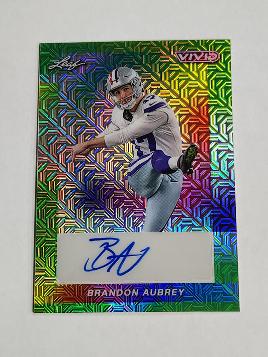 2024 Leaf Vivid Brandon Aubrey Green Mojo Auto #/4