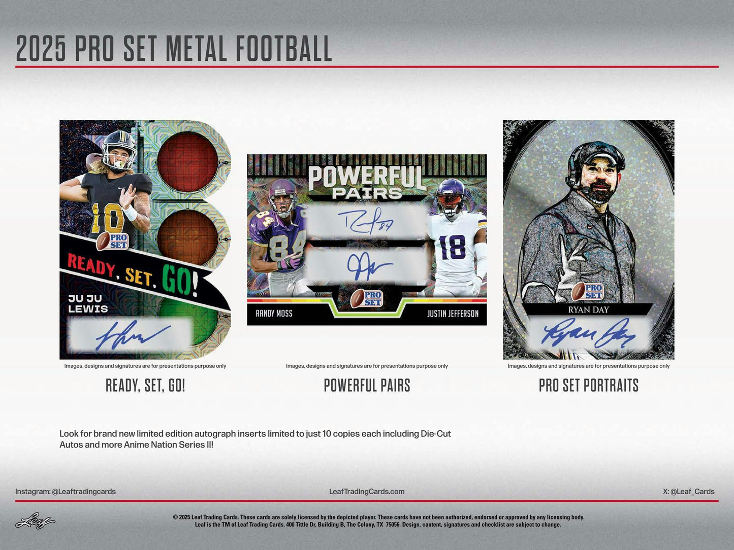2025 Leaf Pro Set Metal Football (1) Hobby Box