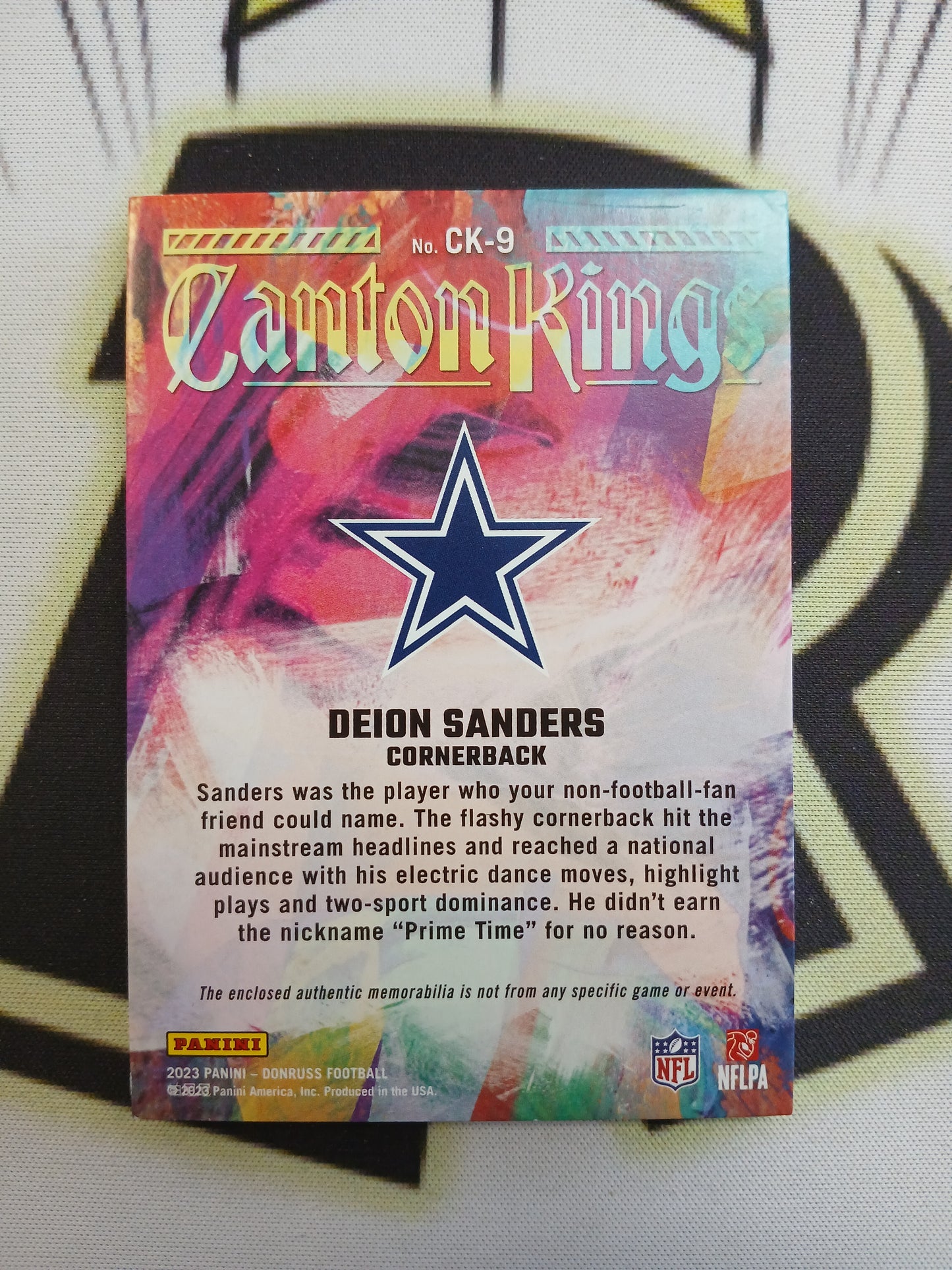 2023 Donruss Deion Sanders Canton Kings Studio Series Dual Color patch #/49