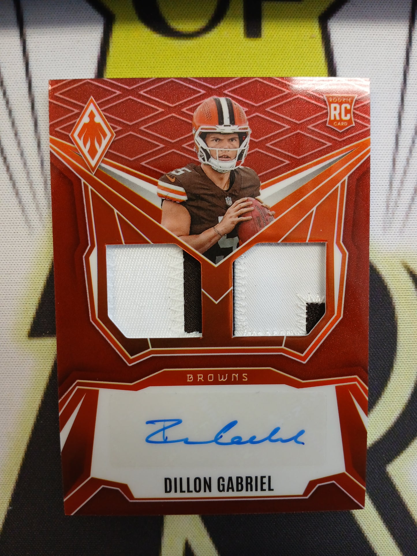 2025 Phoenix Dillon Gabriel Rookie Dual Color Dual Patch Auto Red Prizm #/99