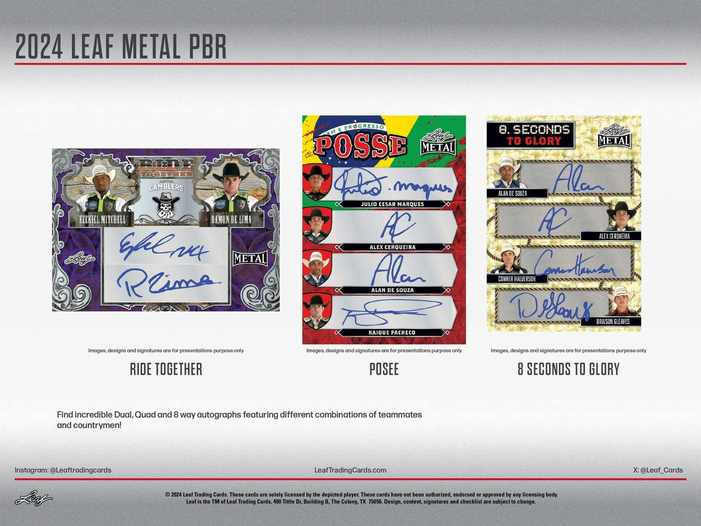 2024 Leaf Metal PBR Professional Bull Riders Hobby Box