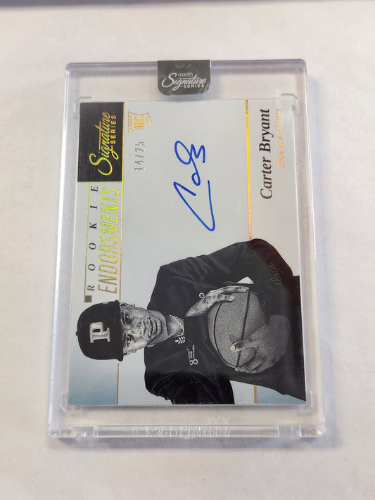 2025 Signature Series Carter Bryant Rookie Endorsments On Card Auto #/25