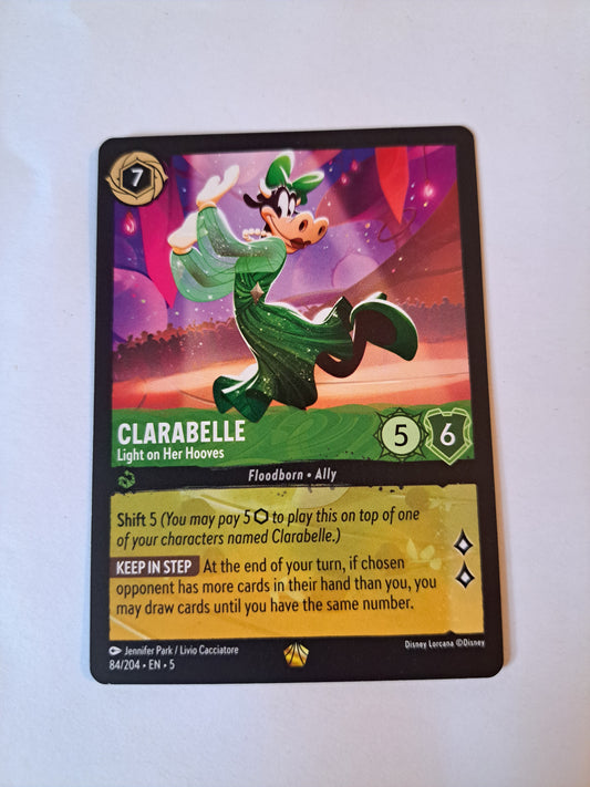 Clarabelle Light on Her Hooves 84/204 Lorcana Tcg NM