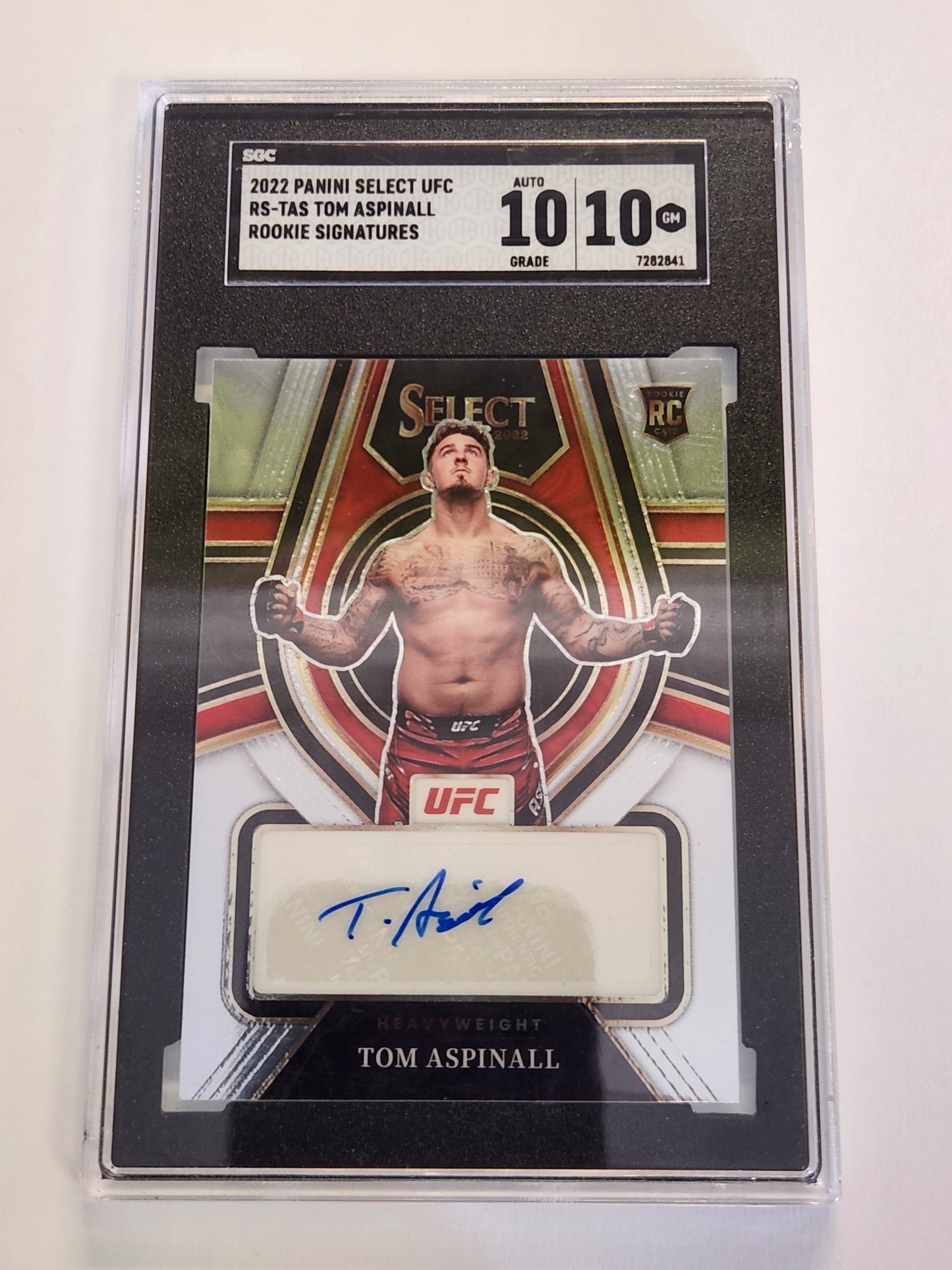 2022 Select UFC Tom Aspinall Rookie Auto SGC 10 Auto 10