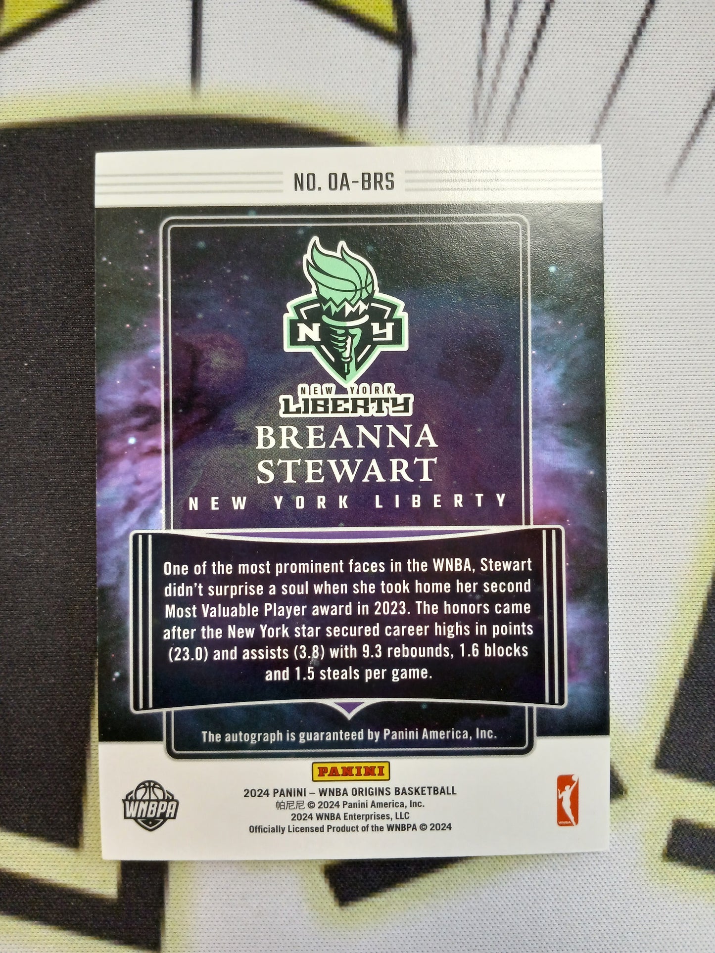 2024 Origins Breanna Stewart Auto No. OA-BRS