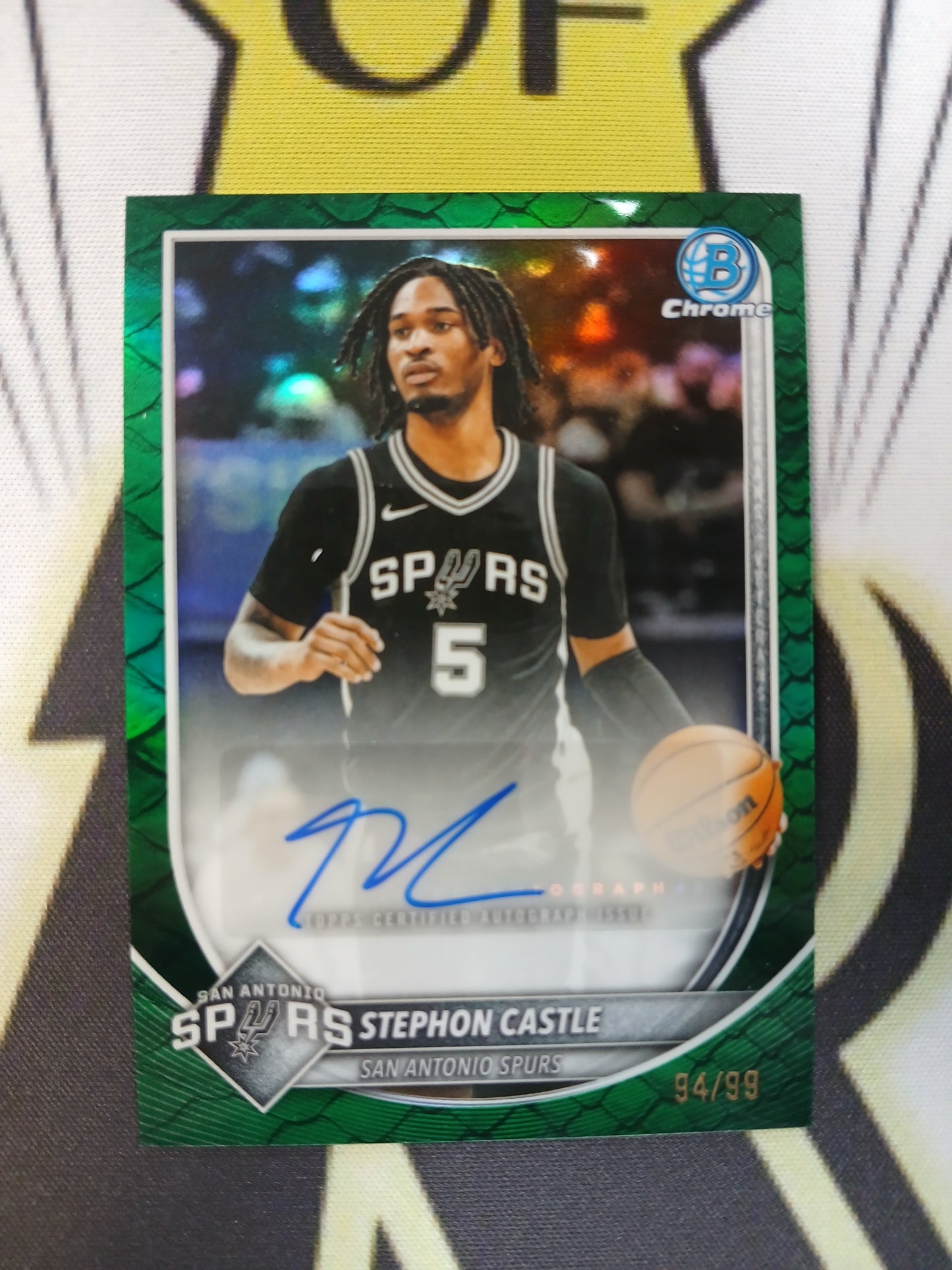 2025 Bowman Chrome Stephon Castle Green Reptilian Refractor Auto #/99