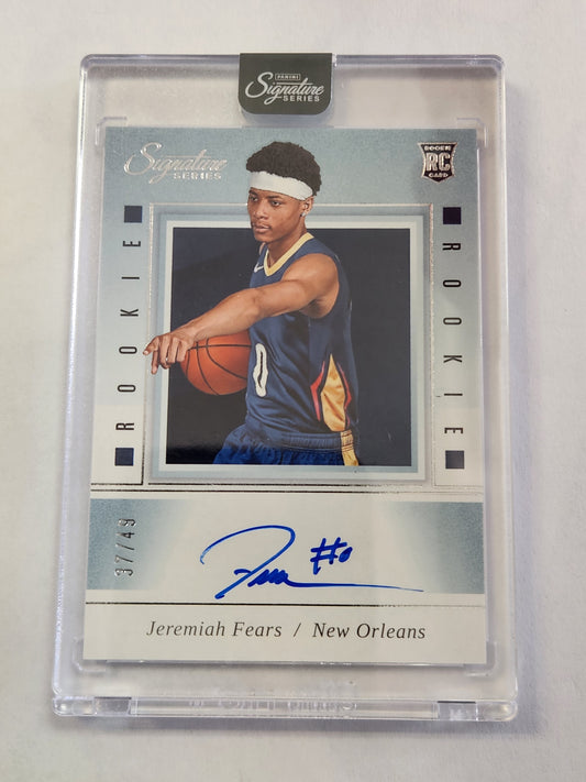 2025 Signature Series Jeremiah Fears RC Rookie On Card Auto #/49