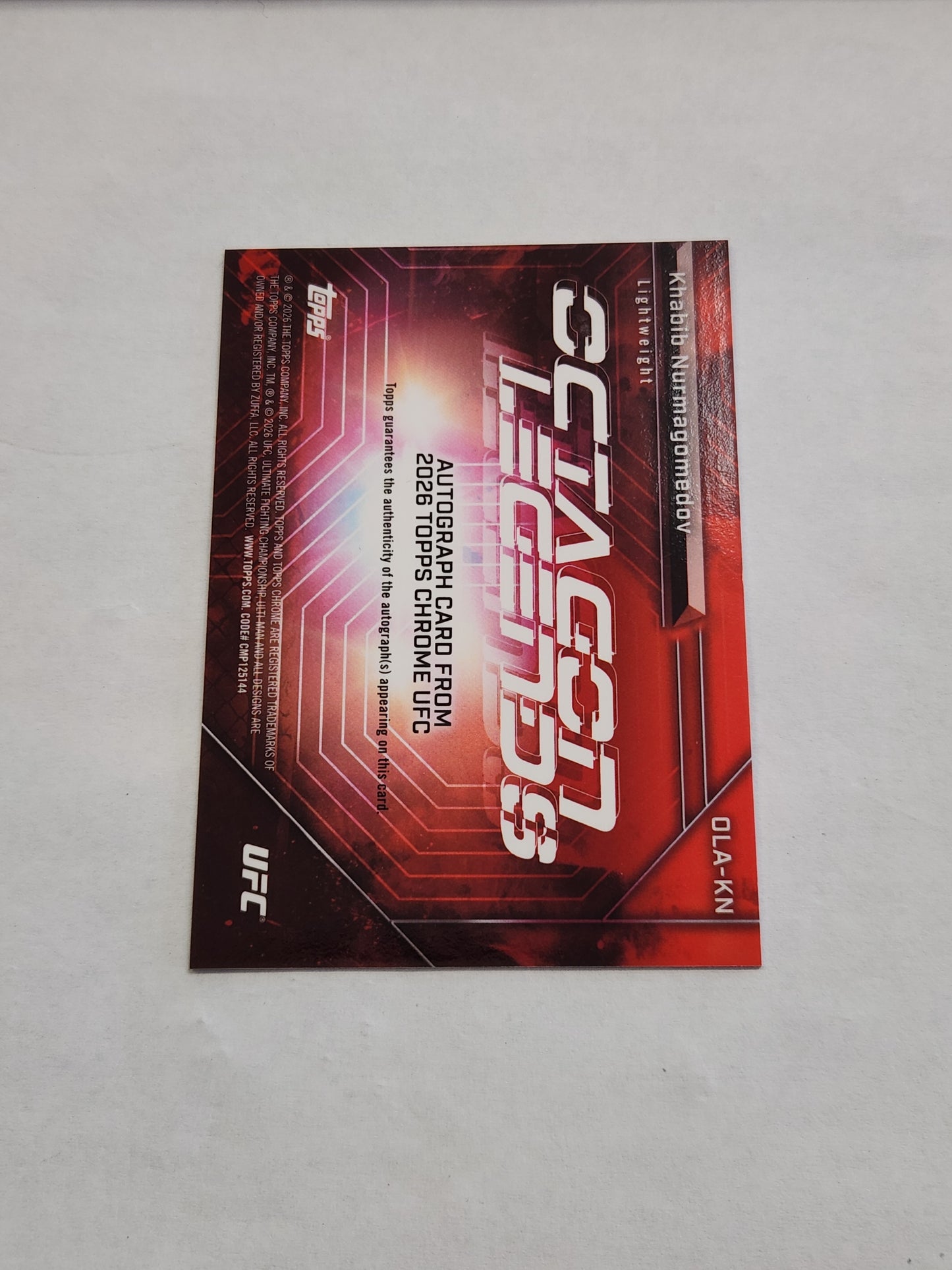 2026 Topps Chrome Khabib Nurmagomedov Octagon Legends Auto