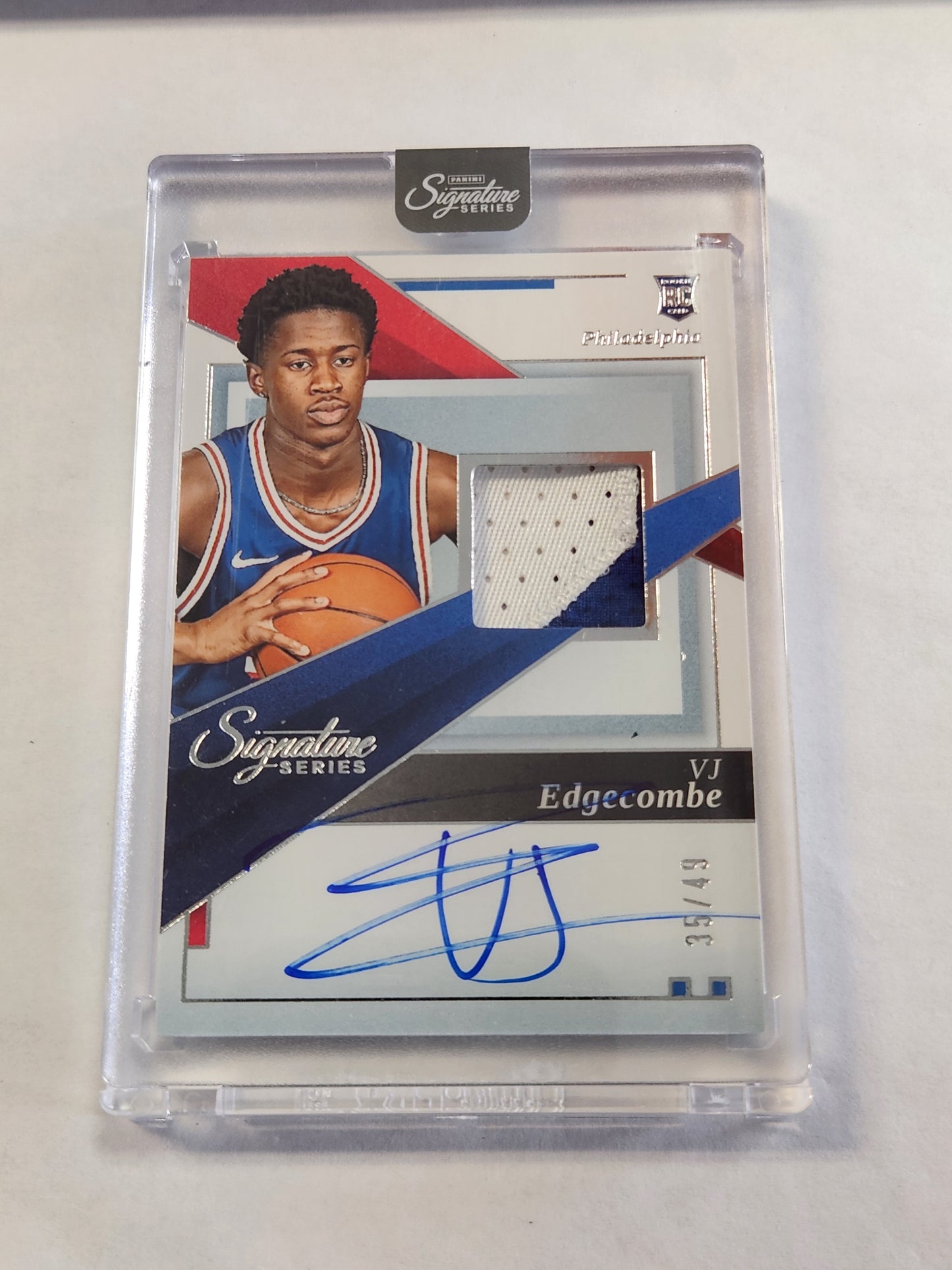 2025 Signature Series VJ Edgecombe Dual Color Patch Rookie On Card Auto #/49