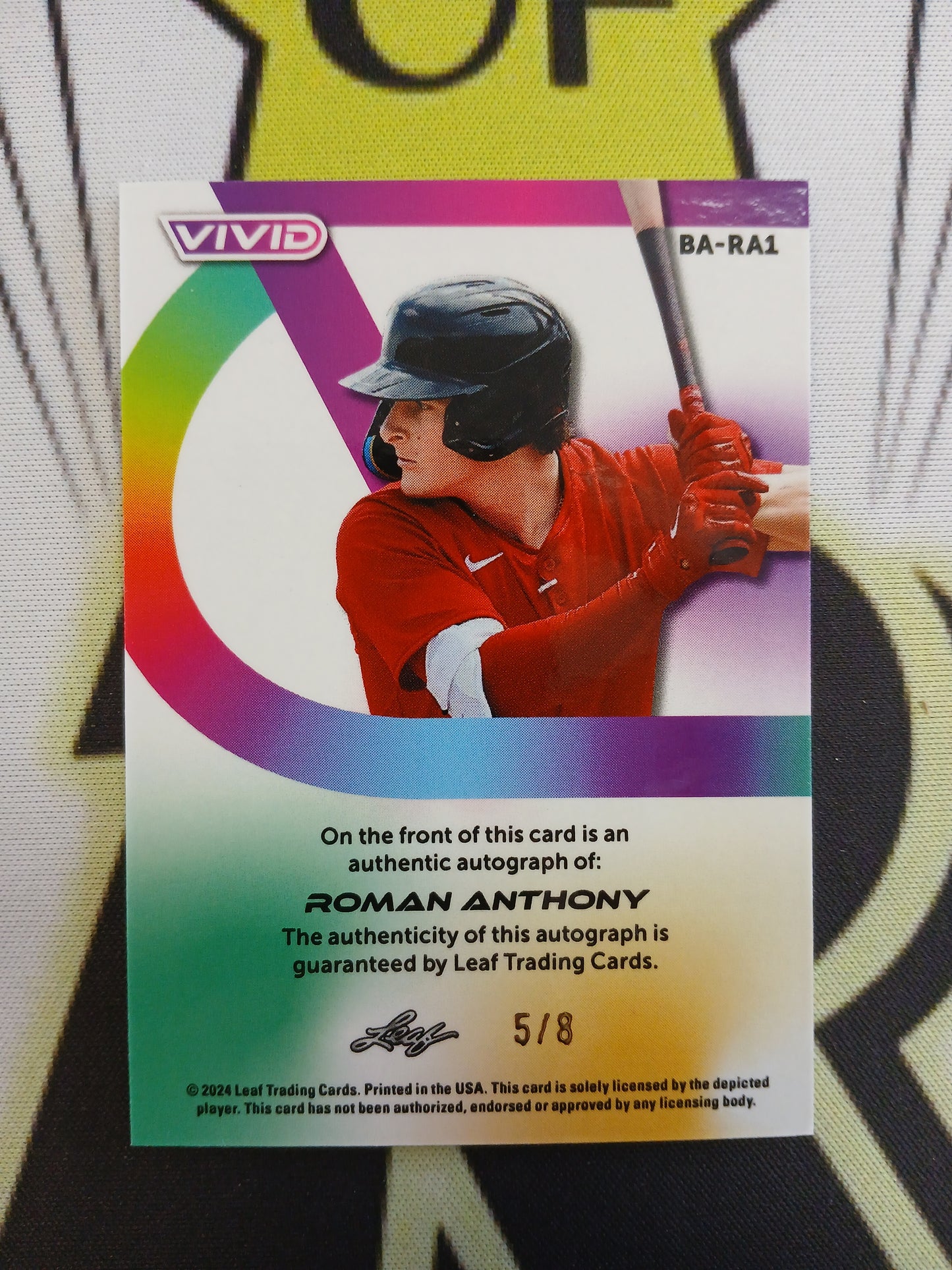 2024 Leaf Vivid Roman Anthony Purple Wave Auto #/8