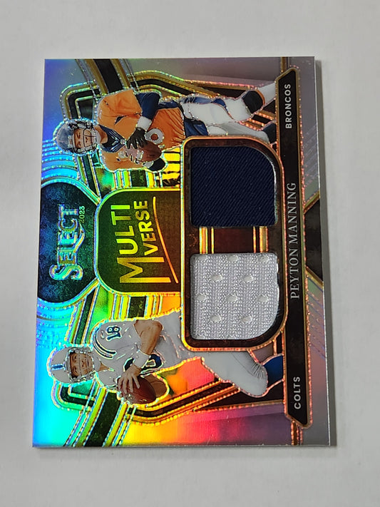 2023 Select Peyton Manning Multi Verse Dual Jersey card /99 MU-PMA