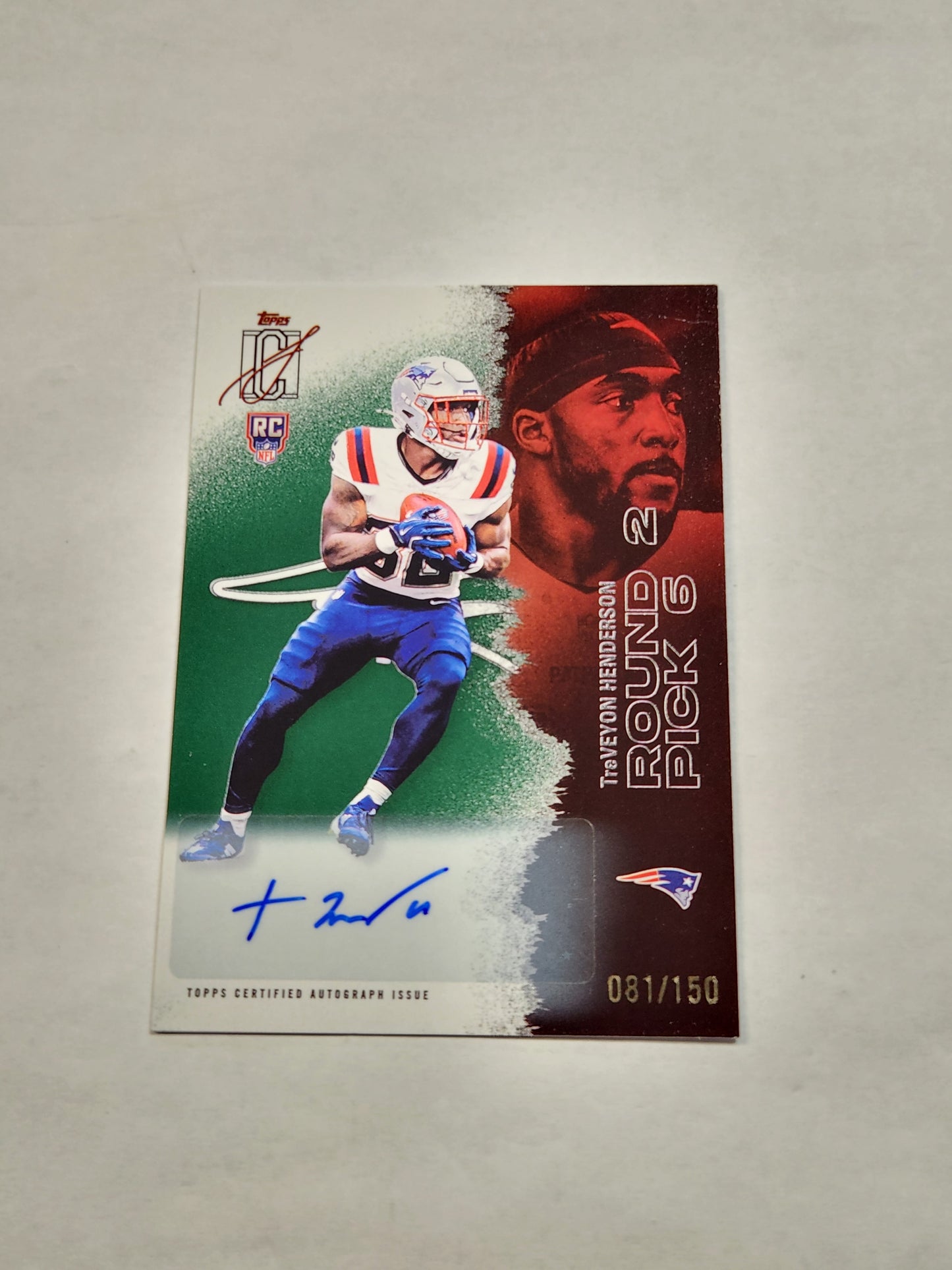 2025 Topps Signature Class TreVeyon Henderson Green Rookie Auto #/150