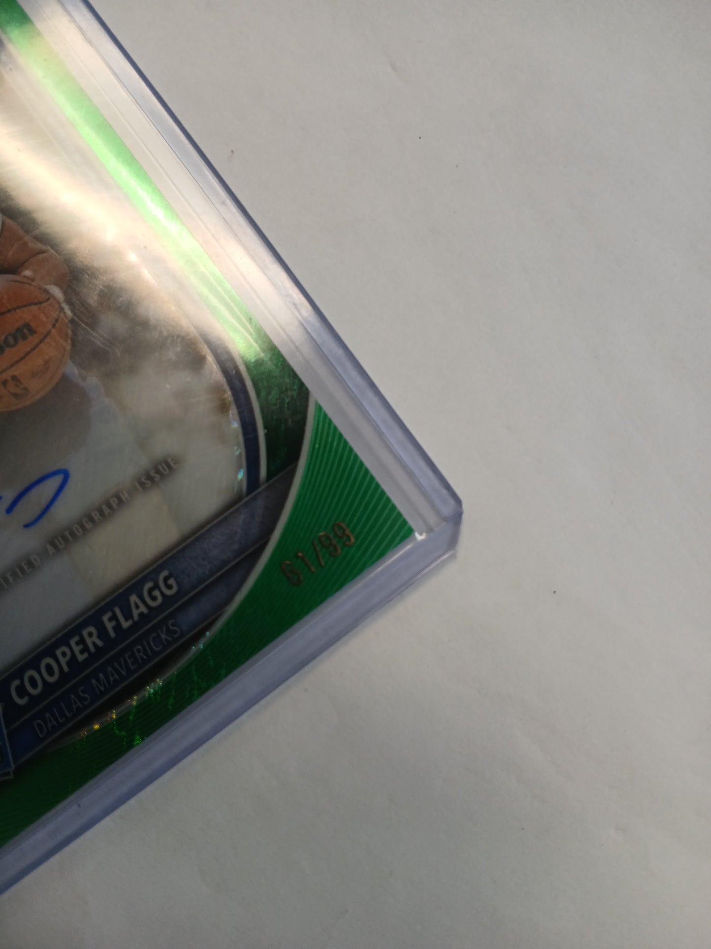 2025 Bowman Chrome Cooper Flagg Rookie On Card Auto Green Shimmer Refractor #/99 Sealed Redemption