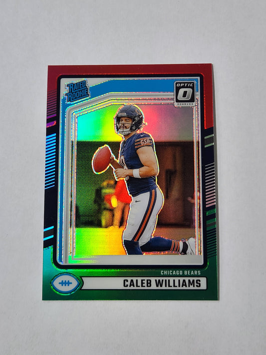 2024 Donruss Caleb Williams Rated Rookie Red Green Optic Preview 327