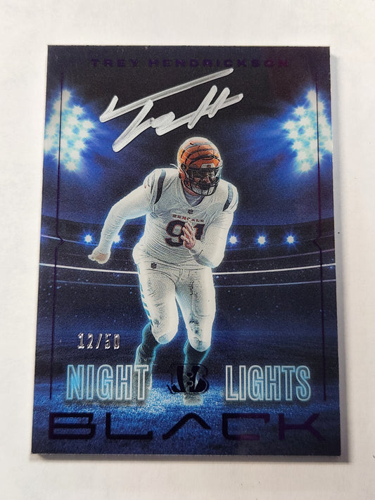 2024 Panini Black Night Lights Trey Hendrickson On Card Auto # /50