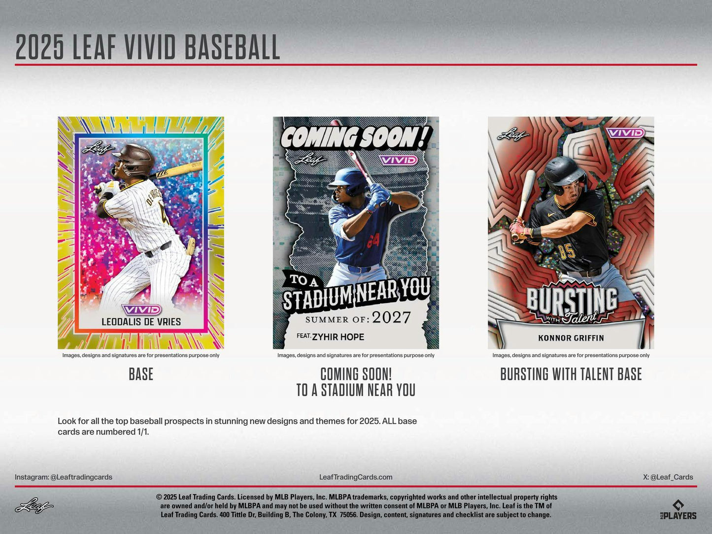 2025 Leaf Vivid Baseball Hobby