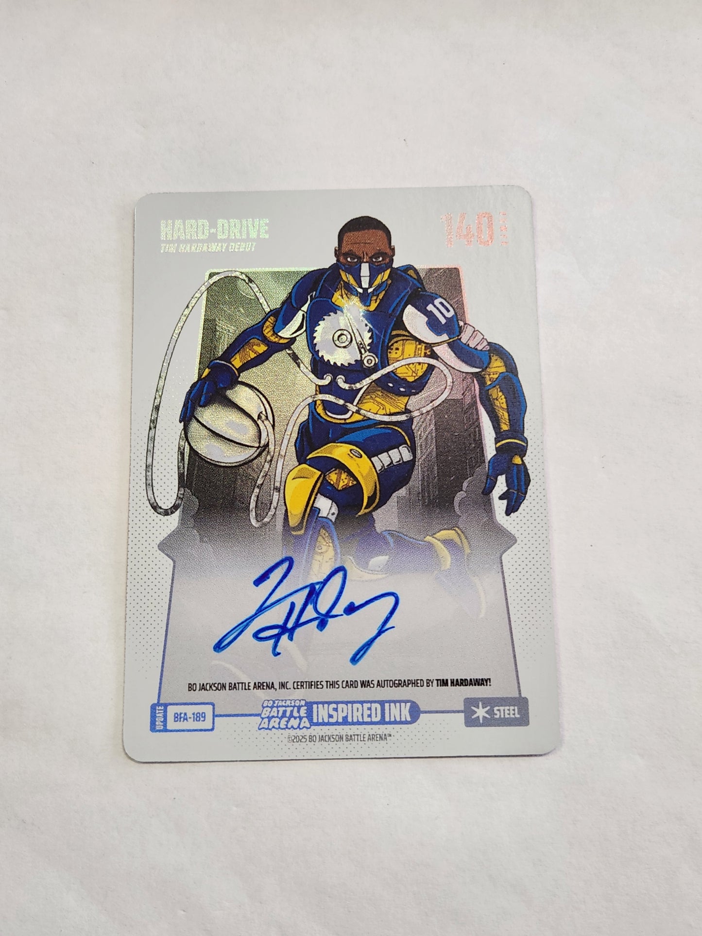 2025 Bo Jackson Battle Arena Tim Hardaway Hard Drive Inspired Ink On Card Auto