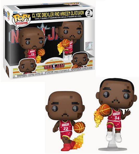 Funko Pop NBA JAM Clyde Drexler and Hakeem Olajuwon